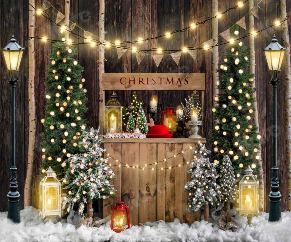 Kate Christmas Wooden Winter Backdrop Designed by Emetselch - Image 2