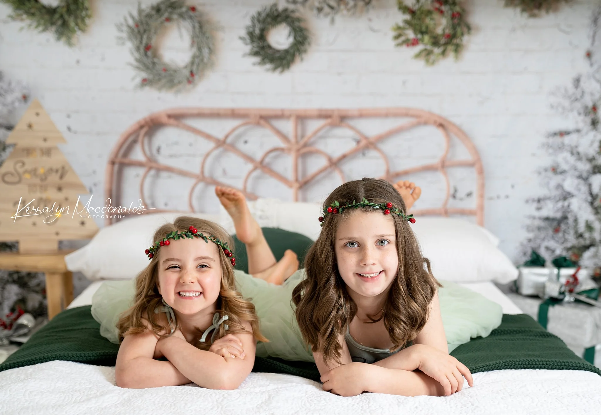 Kate Christmas Headboard Wreath Backdrop Designed by Mandy Ringe Photography - Image 3