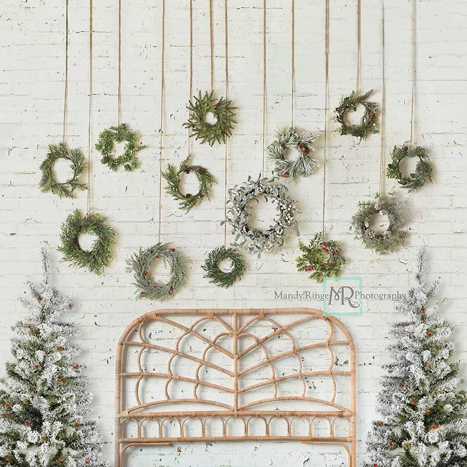 Kate Christmas Headboard Wreath Backdrop Designed by Mandy Ringe Photography - Image 5