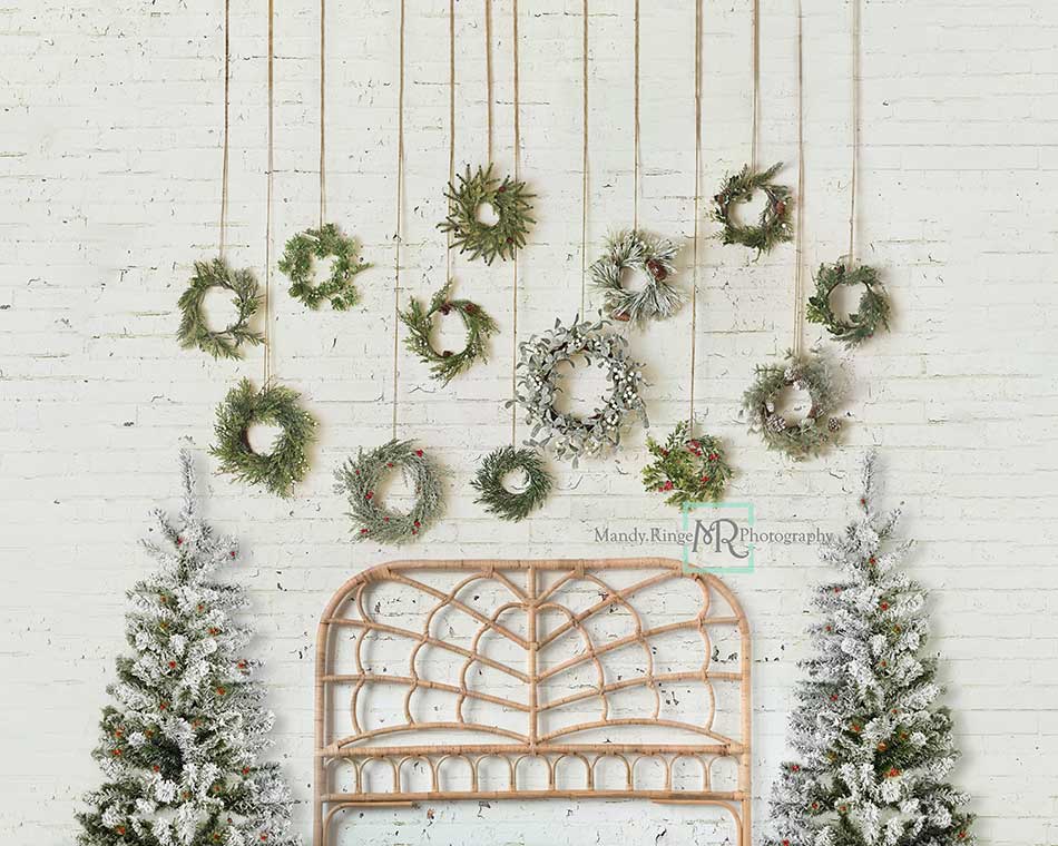Kate Christmas Headboard Wreath Backdrop Designed by Mandy Ringe Photography - Image 6