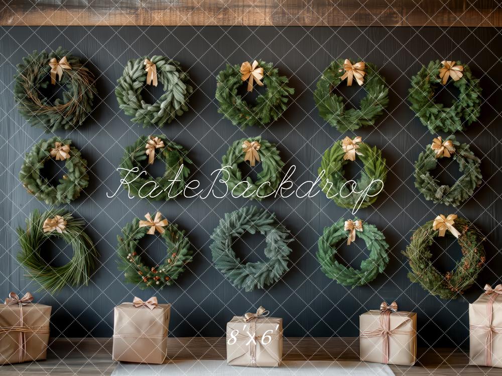 Kate Christmas Wreath Wall Greenery Gifts Backdrop Designed by Patty Robert - Image 3