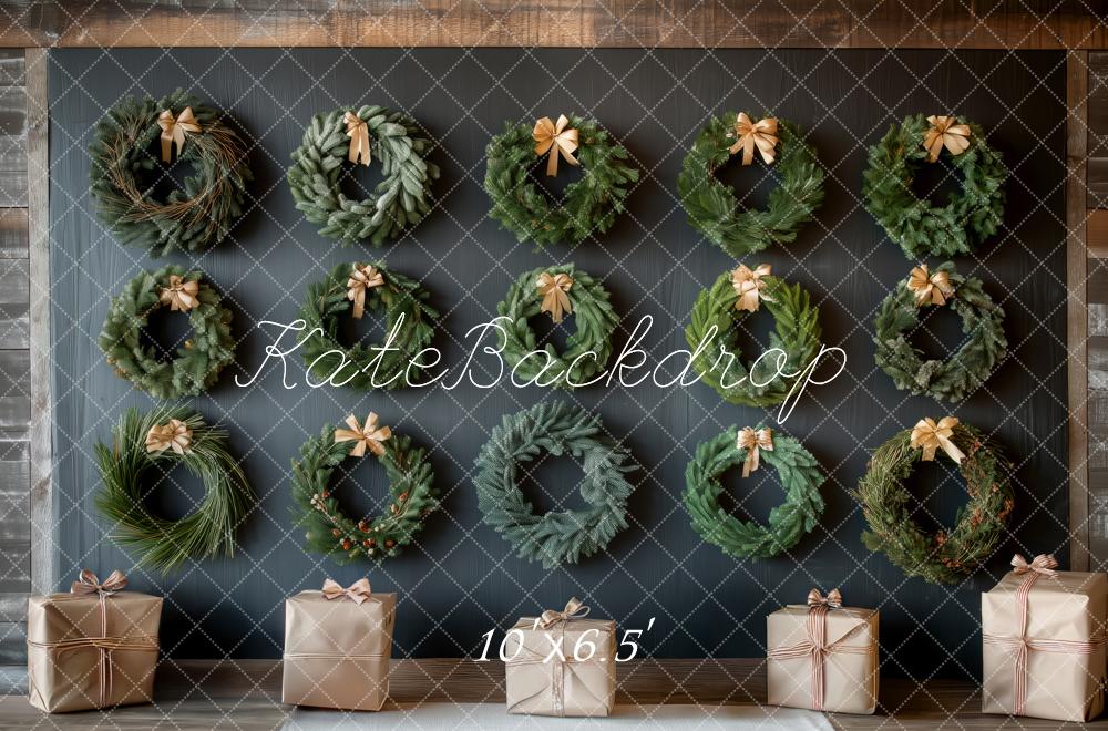 Kate Christmas Wreath Wall Greenery Gifts Backdrop Designed by Patty Robert - Image 4