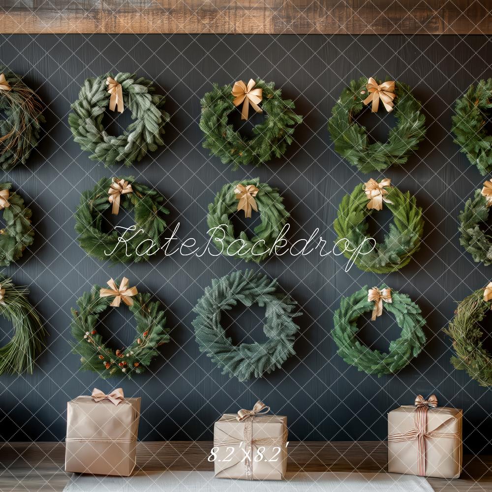 Kate Christmas Wreath Wall Greenery Gifts Backdrop Designed by Patty Robert - Image 5