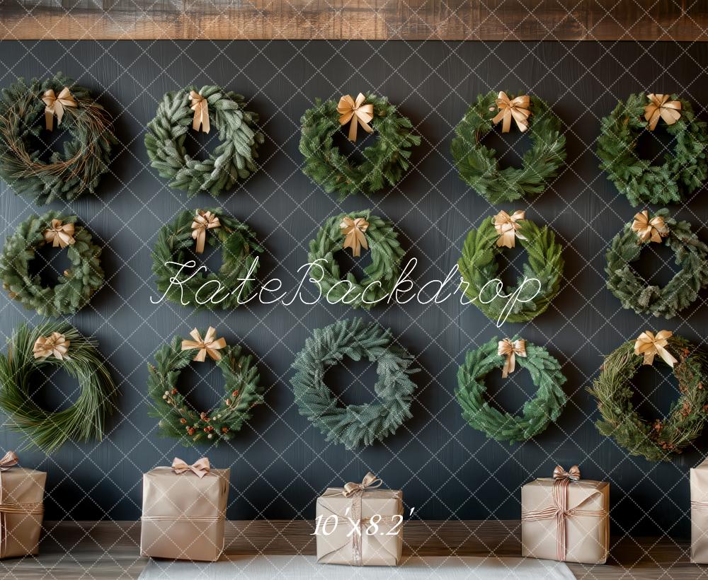 Kate Christmas Wreath Wall Greenery Gifts Backdrop Designed by Patty Robert - Image 6