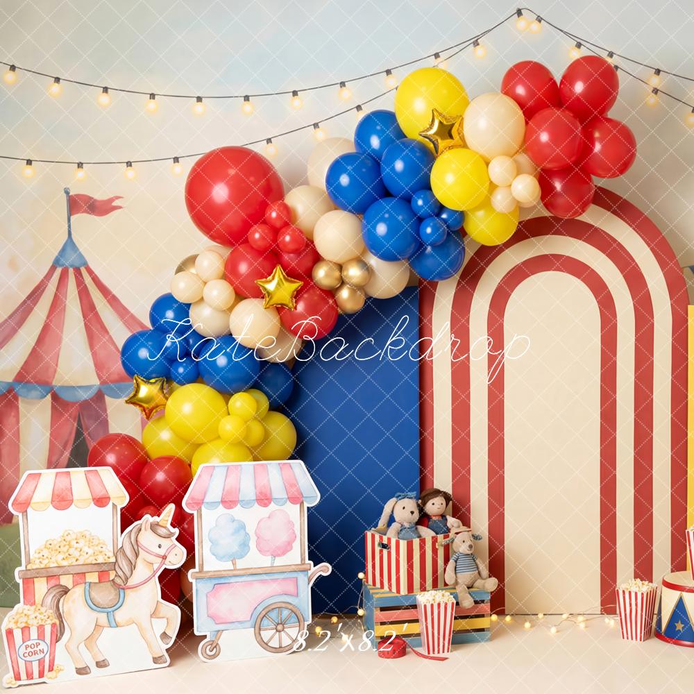 Kate Circus Carnival Balloons Concessions Backdrop Designed by Patty Robert - Image 5