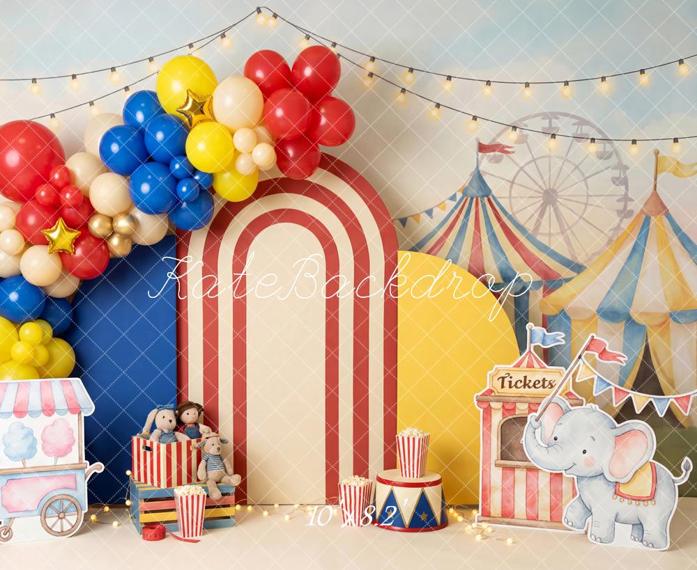Kate Circus Carnival Balloons Concessions Backdrop Designed by Patty Robert - Image 6