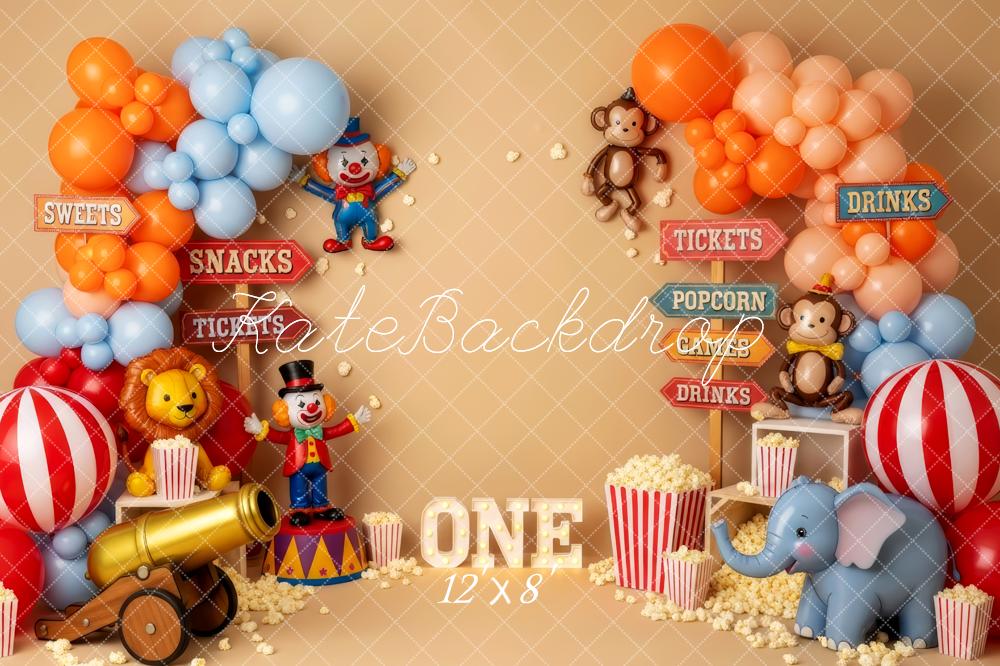 Kate 1st Birthday Circus Clown Balloons Backdrop Designed by Patty Robert - Image 8