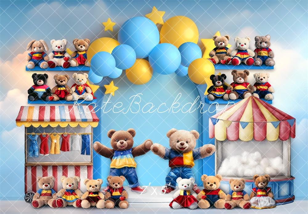 Kate Circus Teddy Bear Carnival Arch Backdrop Designed by Mini MakeBelieve - Image 2