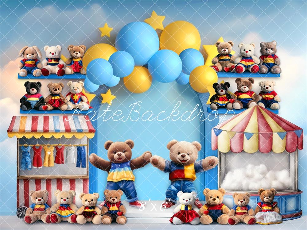 Kate Circus Teddy Bear Carnival Arch Backdrop Designed by Mini MakeBelieve - Image 4