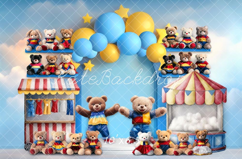 Kate Circus Teddy Bear Carnival Arch Backdrop Designed by Mini MakeBelieve - Image 5