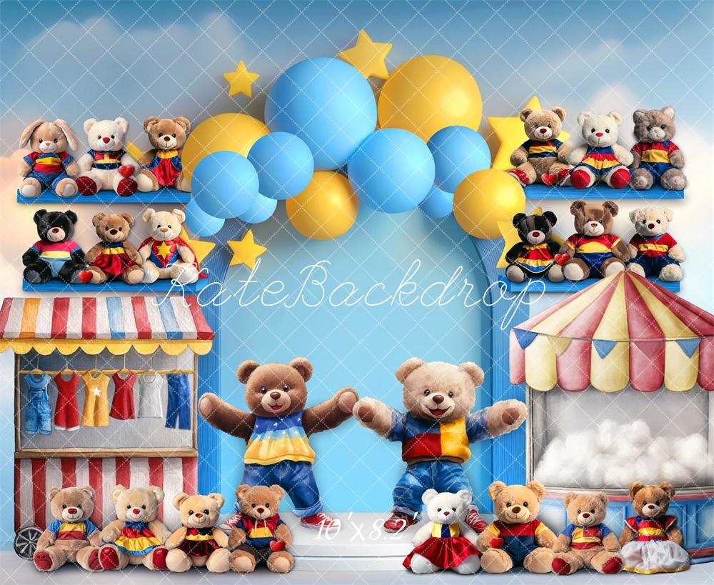 Kate Circus Teddy Bear Carnival Arch Backdrop Designed by Mini MakeBelieve - Image 6