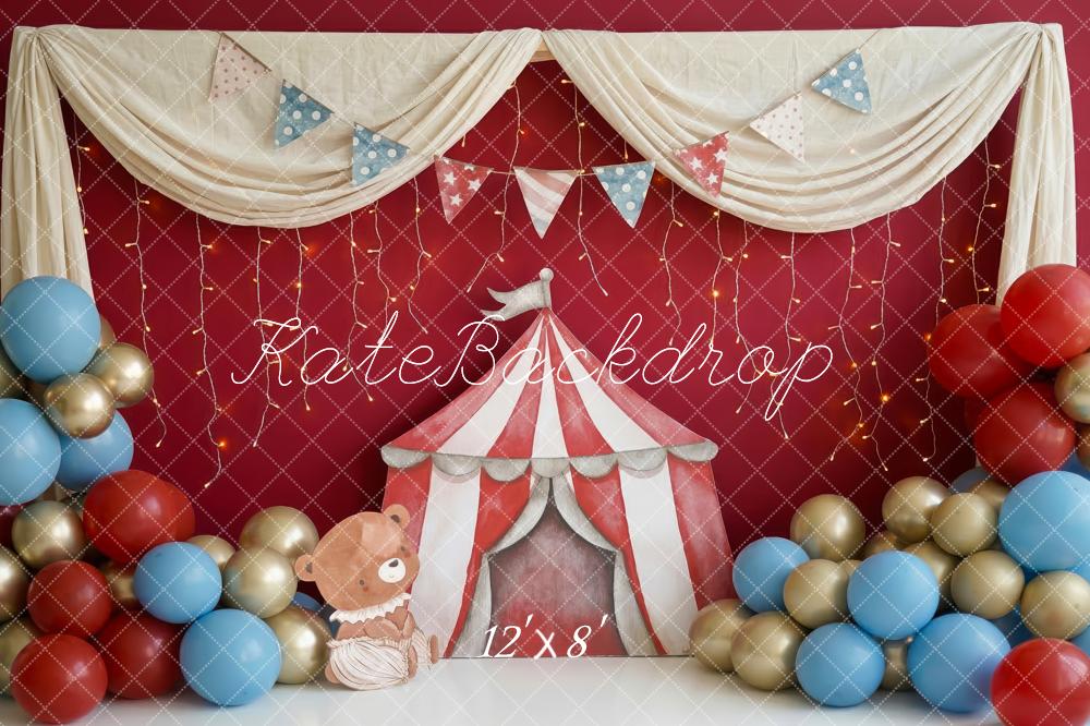 Kate Circus Tent Bear Balloons Bunting Backdrop Designed by Patty Robert - Image 8