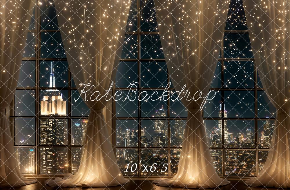 Kate City Night Curtains Fairy Lights Backdrop Designed by Chain Photography - Image 8