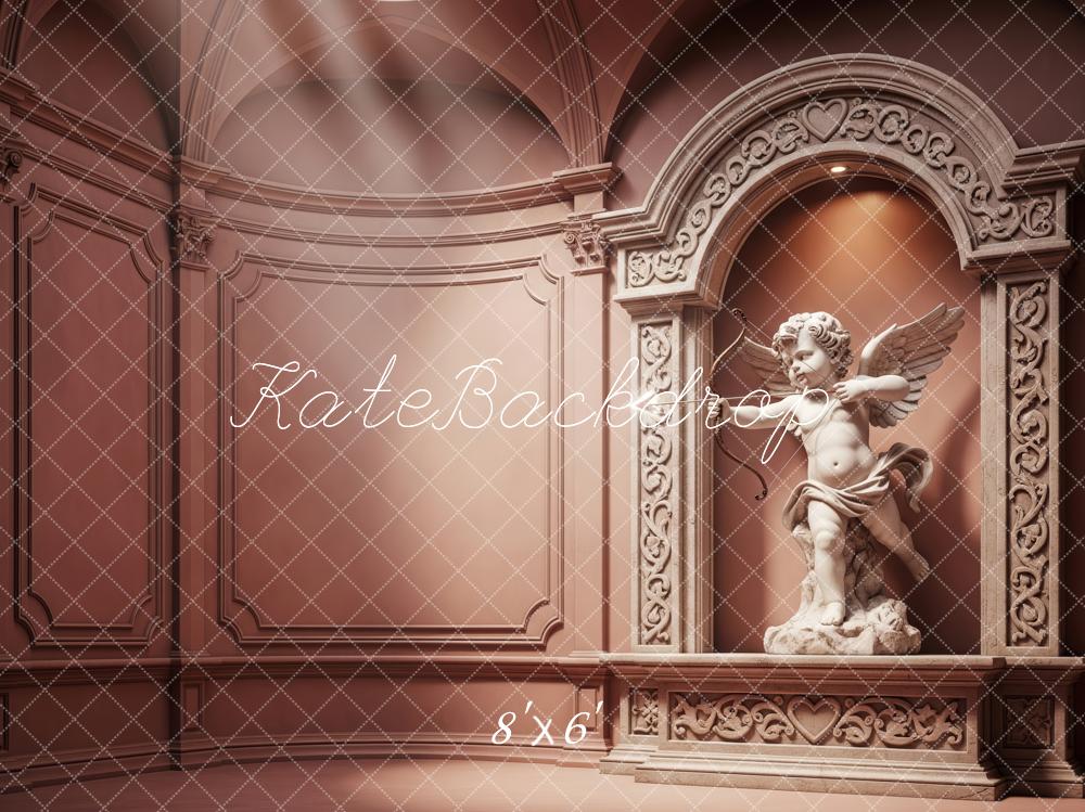 Kate Classical Cupid Statue Ornate Arch Pink Backdrop Designed by Patty Robert - Image 3