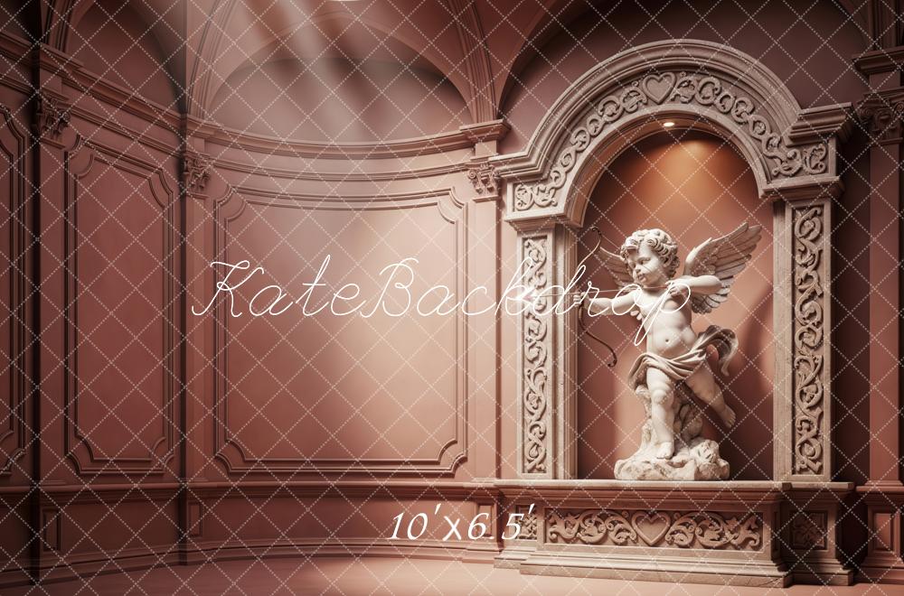 Kate Classical Cupid Statue Ornate Arch Pink Backdrop Designed by Patty Robert - Image 4
