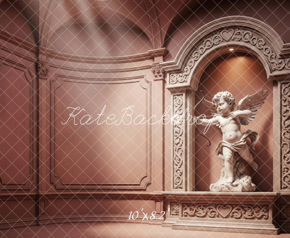 Kate Classical Cupid Statue Ornate Arch Pink Backdrop Designed by Patty Robert - Image 6