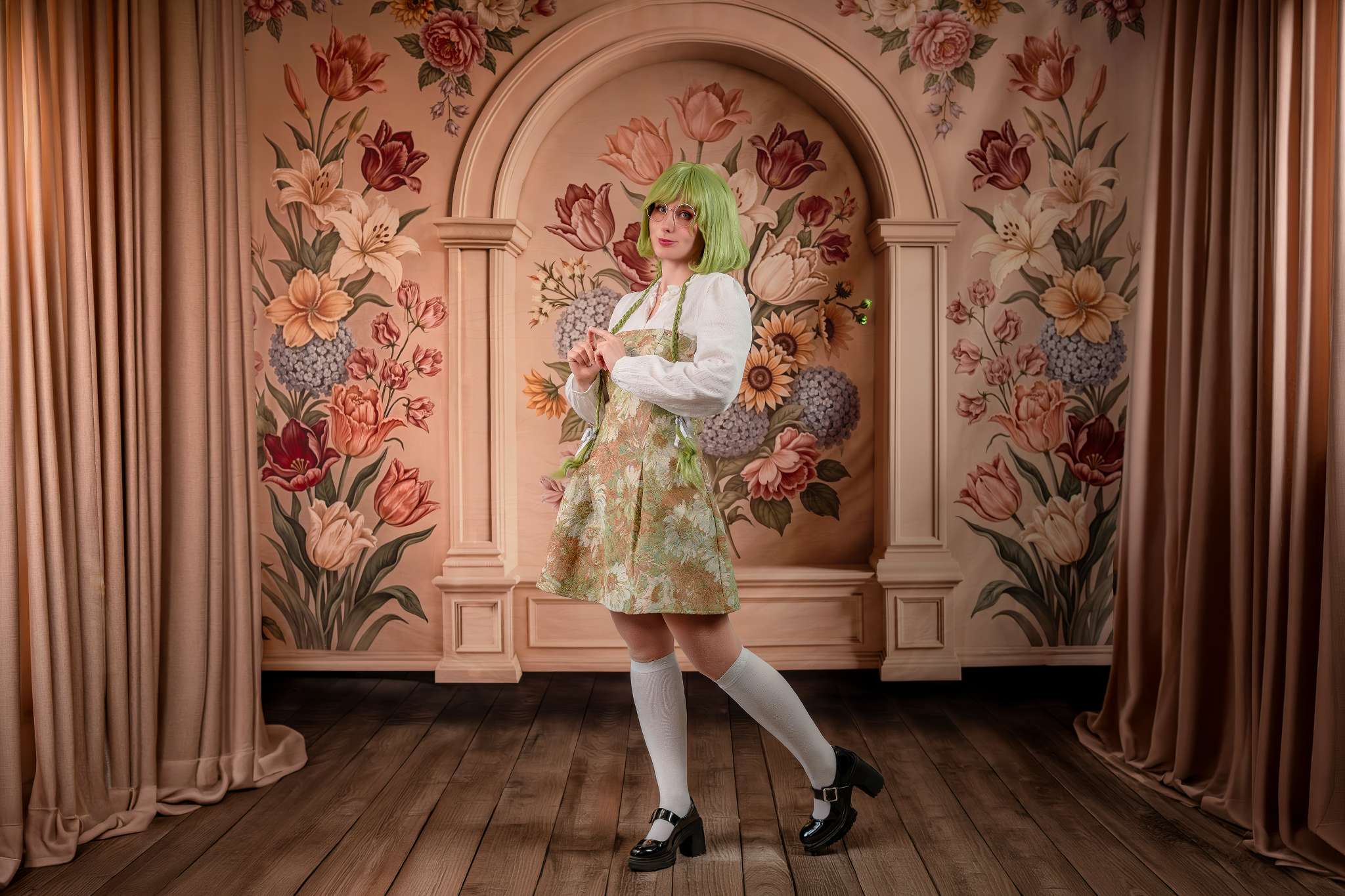 Kate Classical Flower Arch Mural Wall Backdrop Designed by Emetselch - Image 4