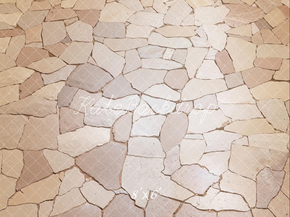 Kate Cobblestone Floor Beige Backdrop Designed by Emetselch - Image 3