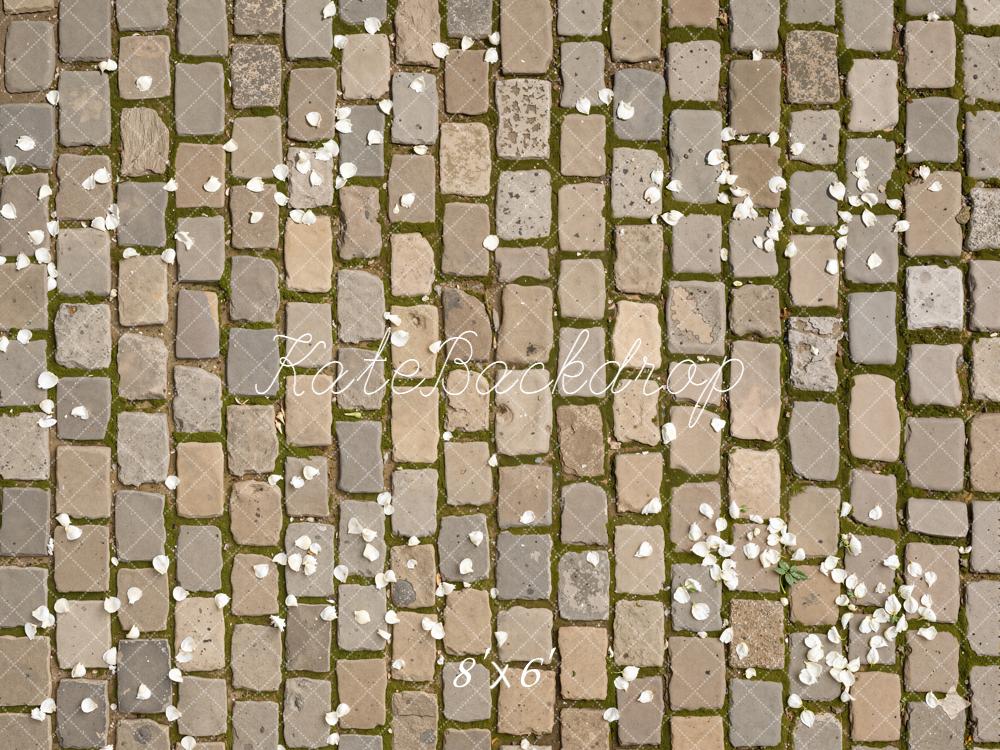 Kate Cobblestone Floor White Petals Backdrop Designed by Kate Image - Image 3