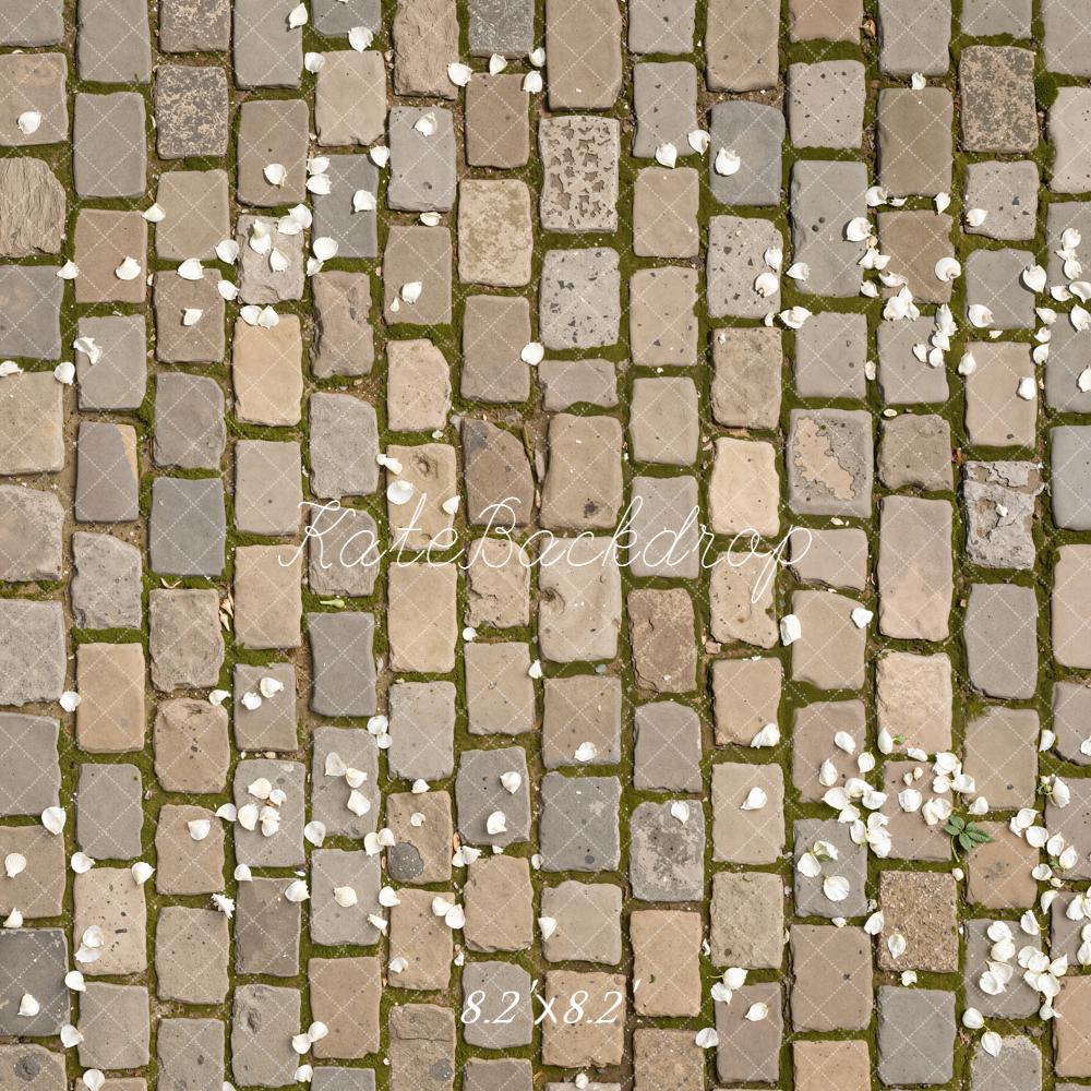 Kate Cobblestone Floor White Petals Backdrop Designed by Kate Image - Image 5