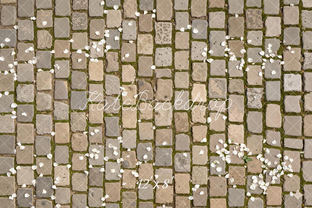 Kate Cobblestone Floor White Petals Backdrop Designed by Kate Image - Image 8