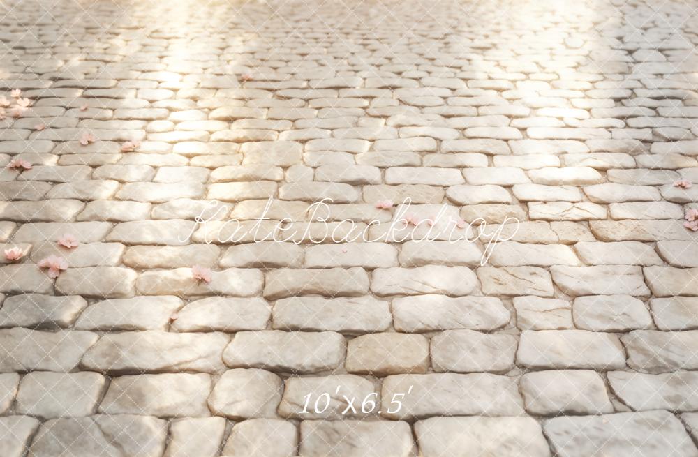 Kate Cobblestone Floor Light Fleece Backdrop Designed by Kate Image - Image 2