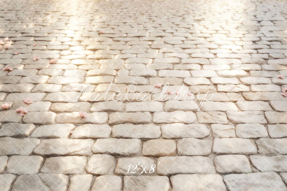 Kate Cobblestone Floor Light Fleece Backdrop Designed by Kate Image - Image 4