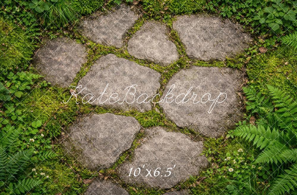 Kate Cobblestone Moss Ferns Floor Backdrop Designed by Vertigo Productions - Image 4
