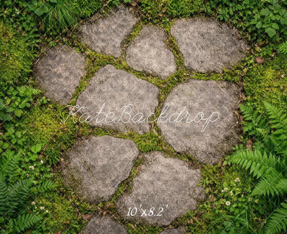 Kate Cobblestone Moss Ferns Floor Backdrop Designed by Vertigo Productions - Image 6