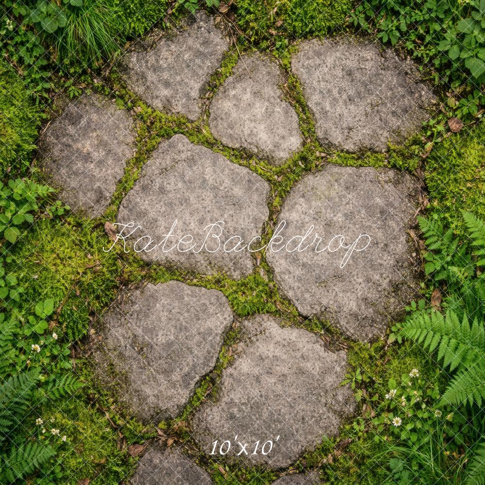 Kate Cobblestone Moss Ferns Floor Backdrop Designed by Vertigo Productions - Image 7