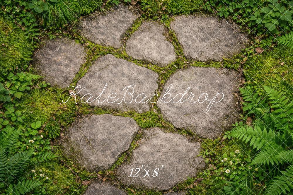 Kate Cobblestone Moss Ferns Floor Backdrop Designed by Vertigo Productions - Image 8
