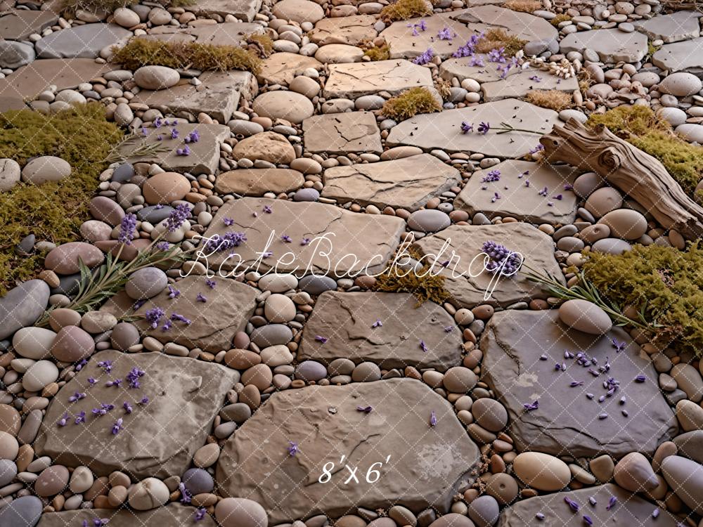 Kate Cobblestone Path Pebbles Moss Backdrop Designed by Kate image - Image 3