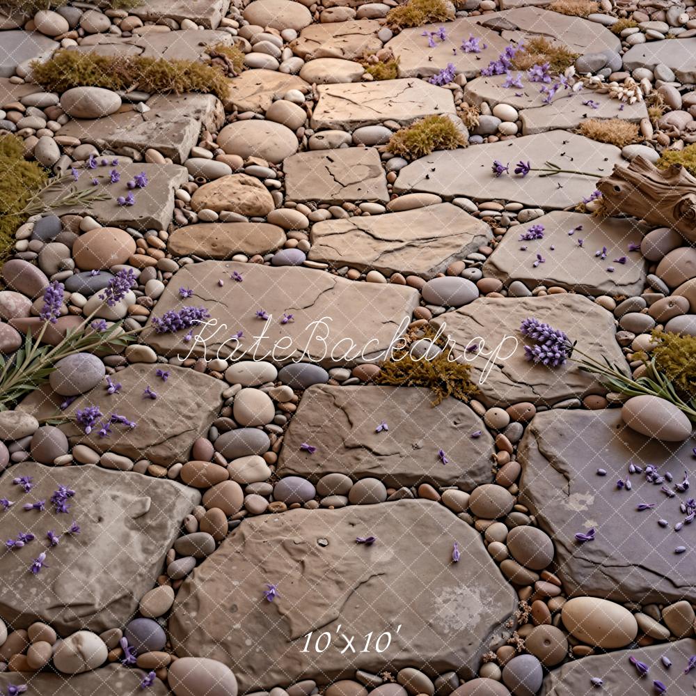 Kate Cobblestone Path Pebbles Moss Backdrop Designed by Kate image - Image 7