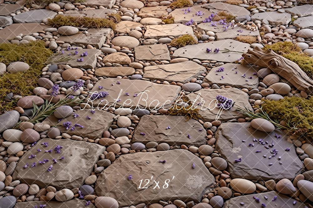 Kate Cobblestone Path Pebbles Moss Backdrop Designed by Kate image - Image 8