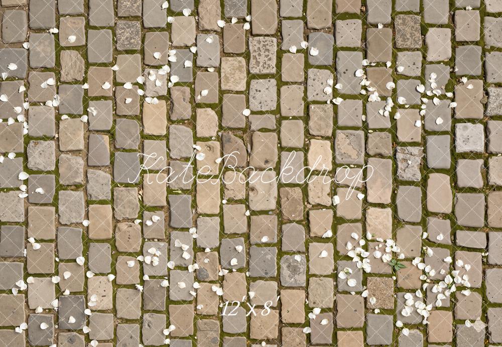 Kate Cobblestone Stone Petals Fleece Backdrop Designed by Kate Image - Image 4