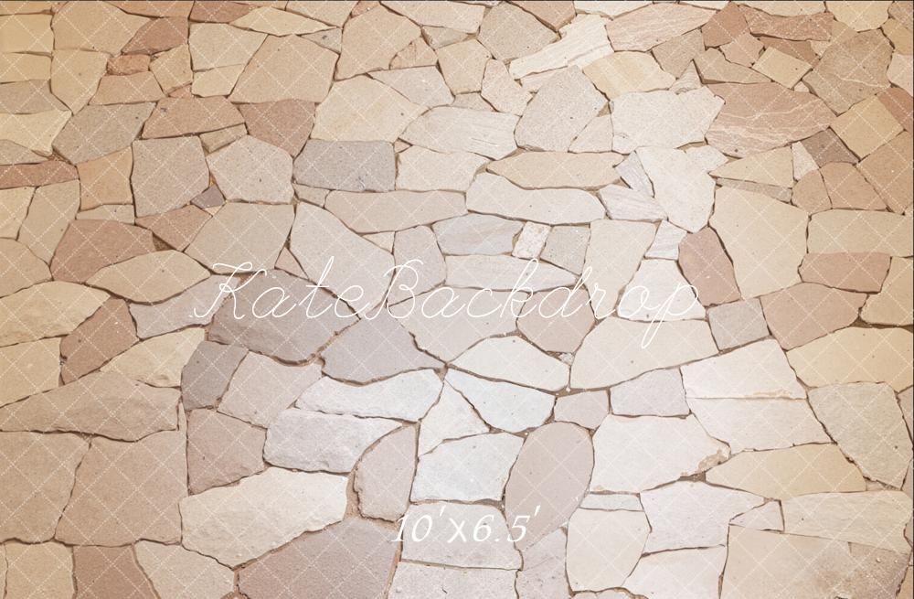Kate Cobblestone Stone Texture Fleece Backdrop Designed by Emetselch - Image 2