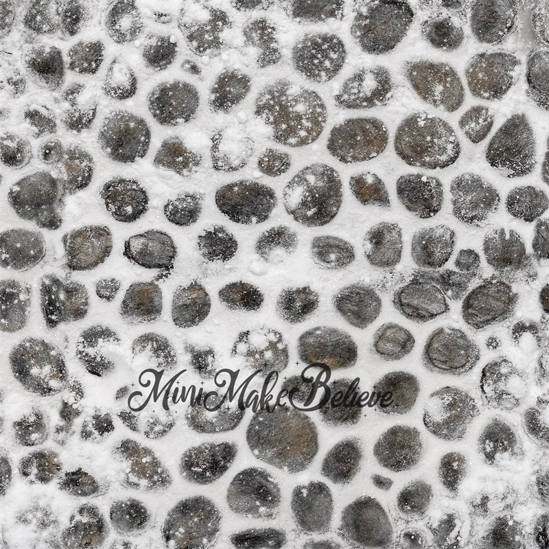Kate Cobblestone Winter Snow Backdrop Designed by Mini MakeBelieve - Image 2