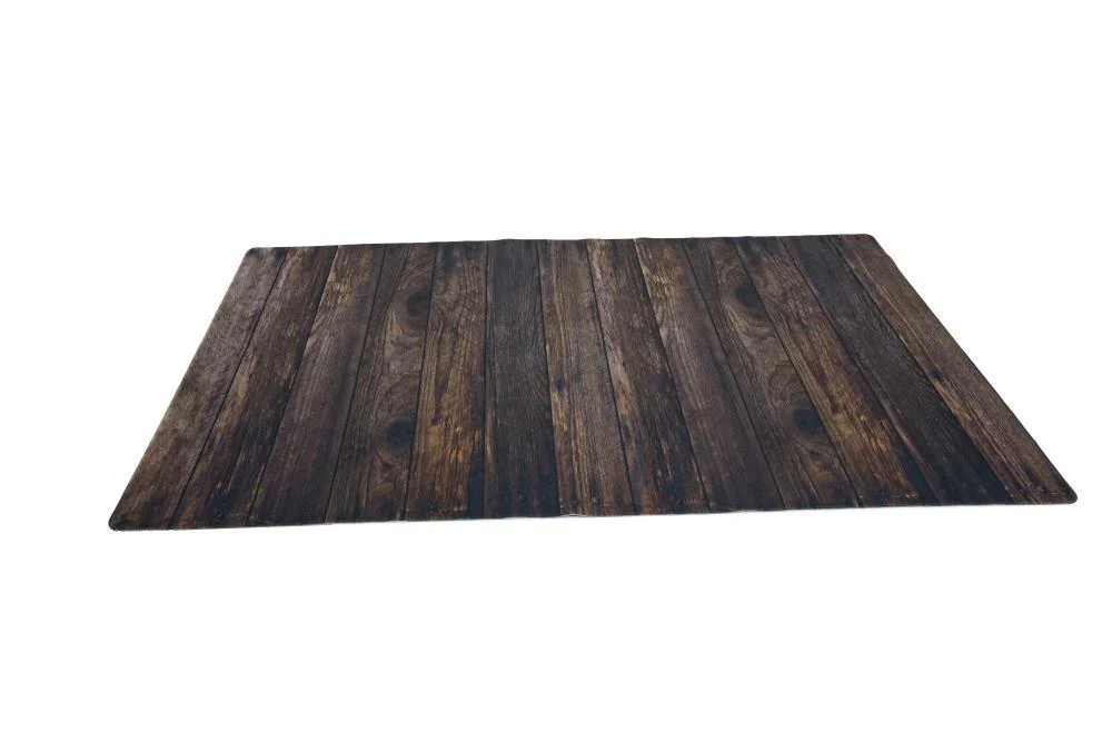 Kate Coffee Brown Wood Rubber Floor Mat for Photography - Image 5