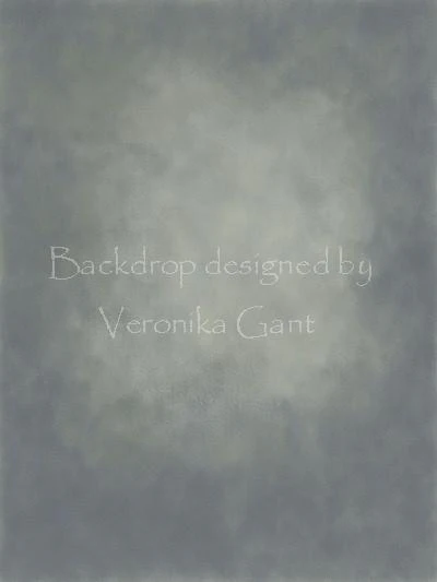 Kate Cold Tones Of Gray And Little Green Light Abstract Textured Backdrop Designed by Veronika Gant - Image 2
