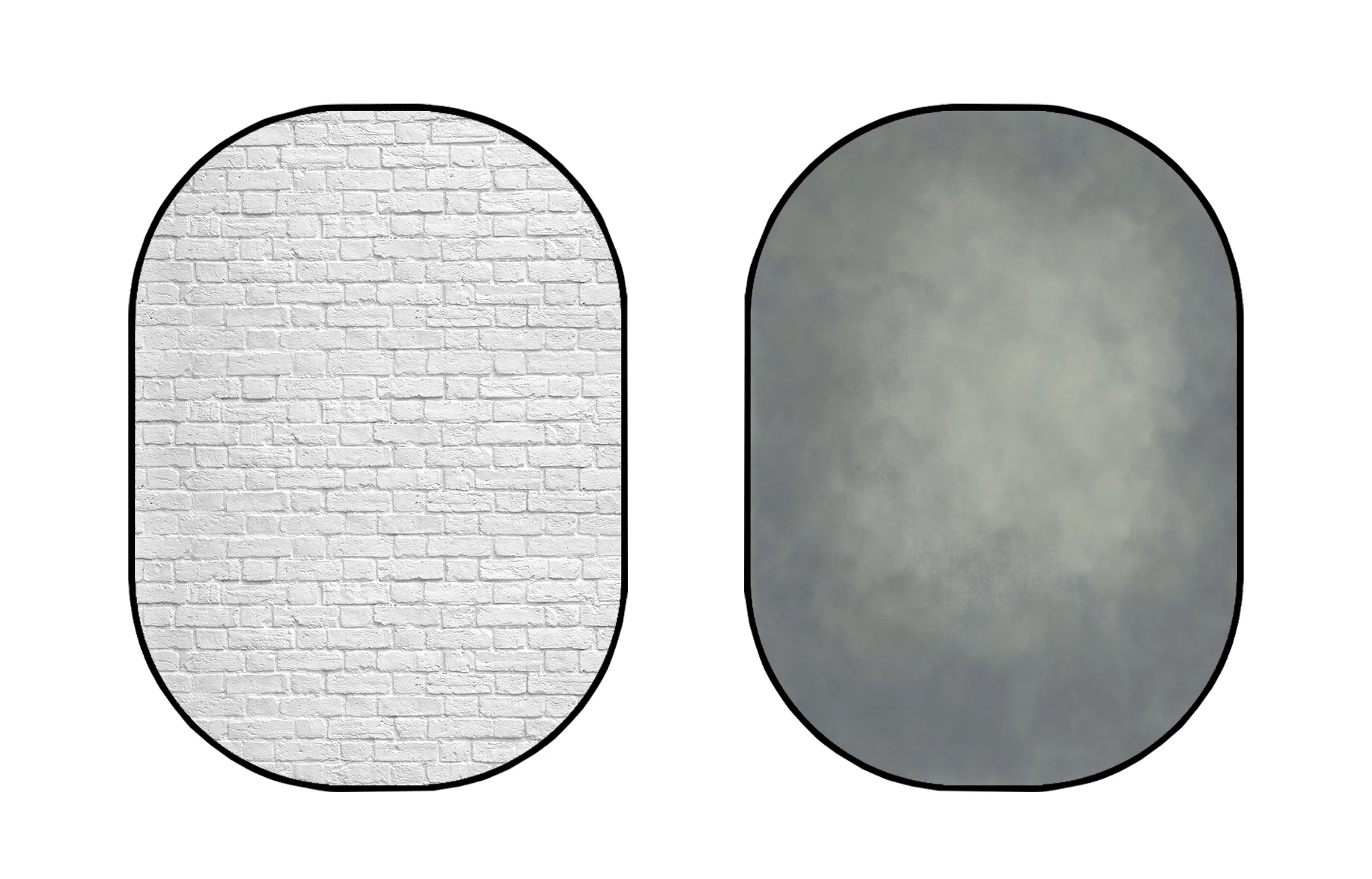 Kate Cold Tones Of Gray And Little Green/White Brick Solid Collapsible Backdrop Photography 5X6.5ft(1.5x2m) - Image 3