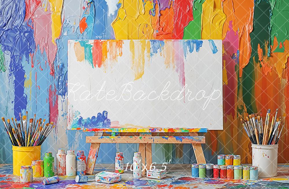 Kate Colorful Art Back to School Backdrop Designed by Emetselch - Image 4