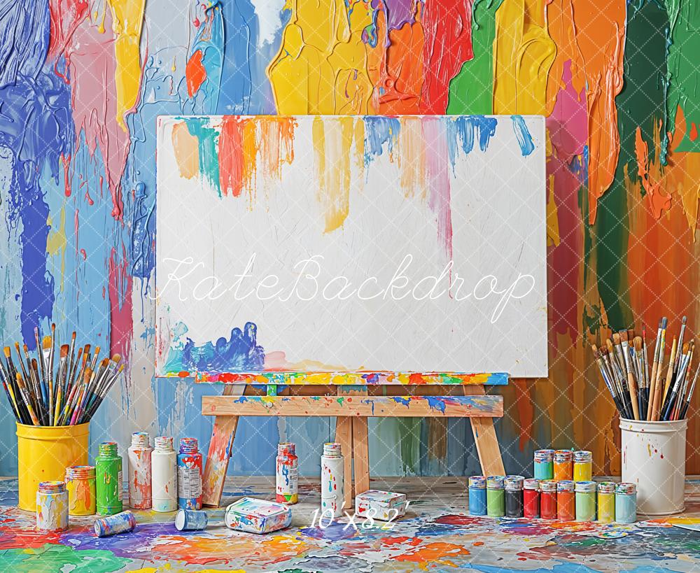 Kate Colorful Art Back to School Backdrop Designed by Emetselch - Image 5