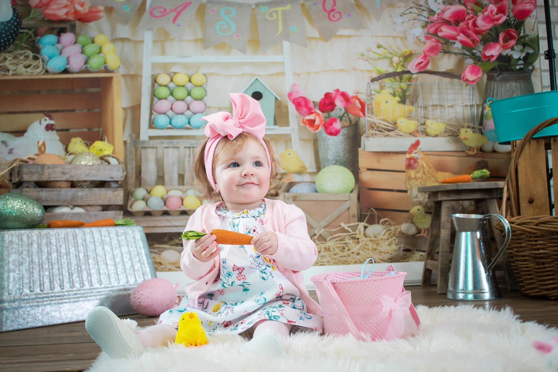 Kate Colorful Eggs Happy Easter Backdrop  Studios - Image 13