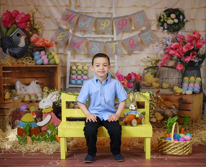 Kate Colorful Eggs Happy Easter Backdrop  Studios - Image 14