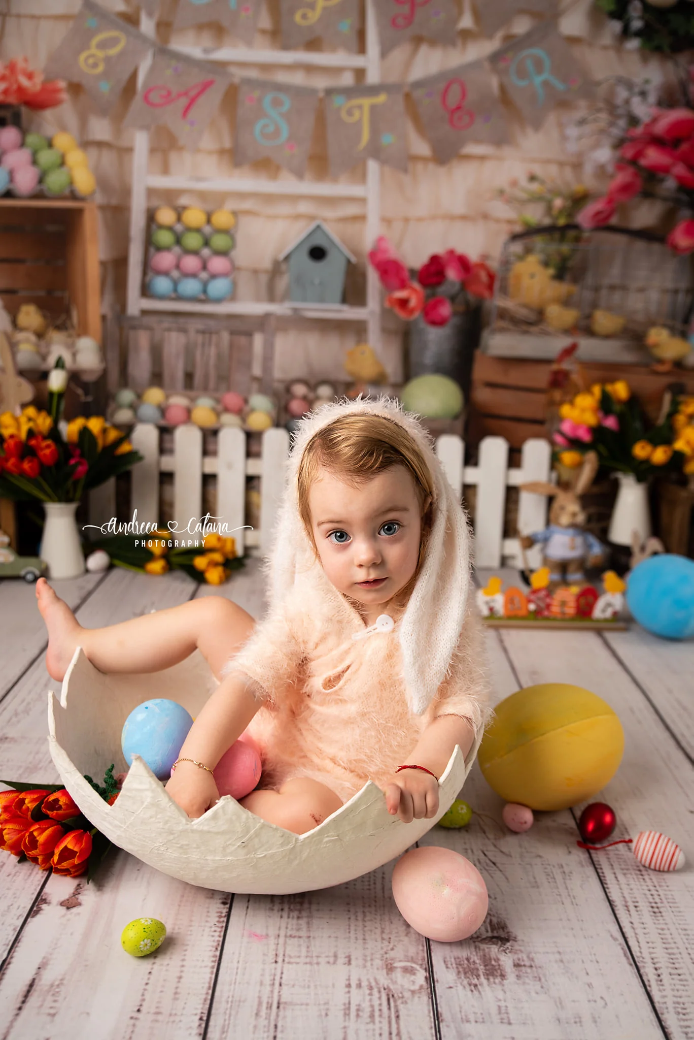 Kate Colorful Eggs Happy Easter Backdrop  Studios - Image 5