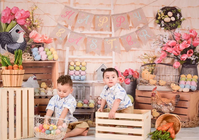 Kate Colorful Eggs Happy Easter Backdrop  Studios - Image 7