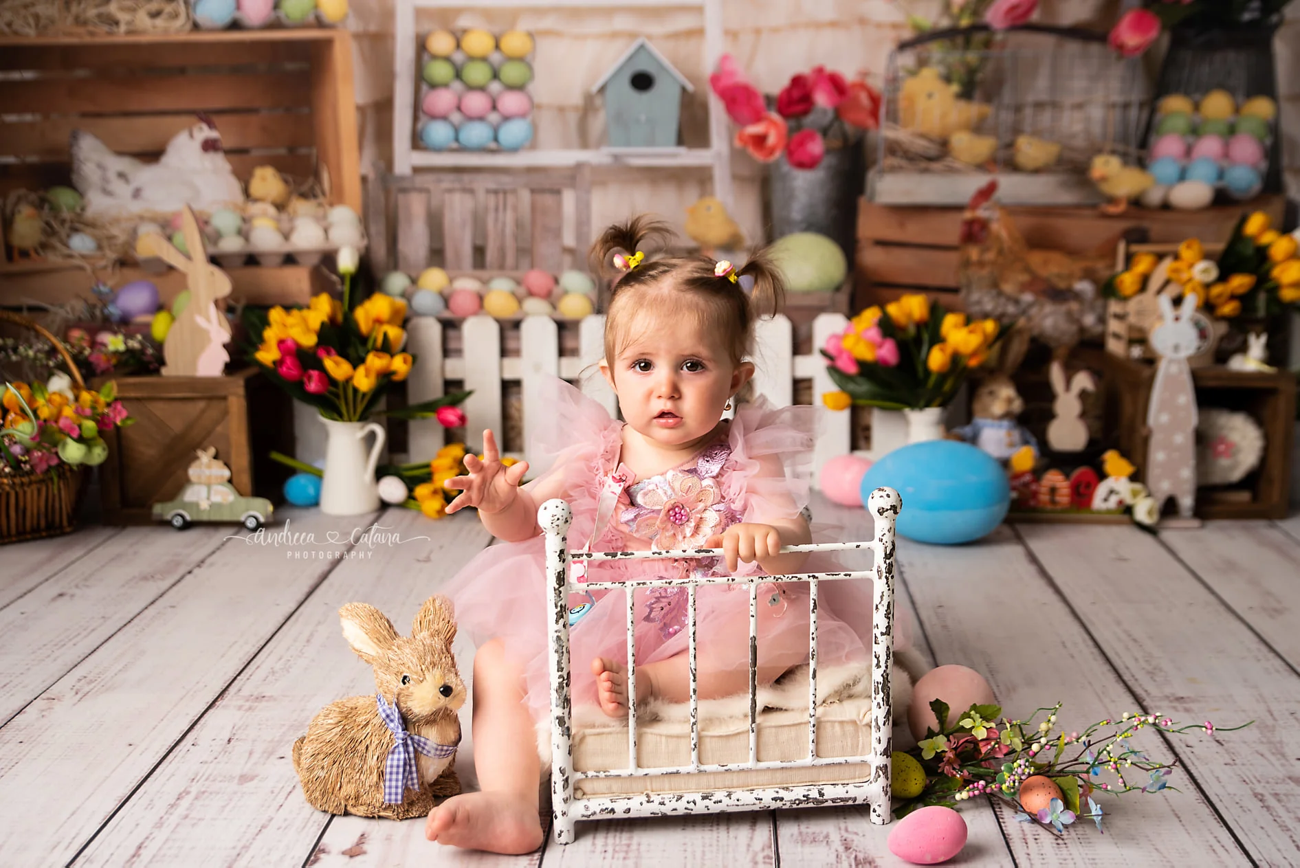 Kate Colorful Eggs Happy Easter Backdrop  Studios - Image 8