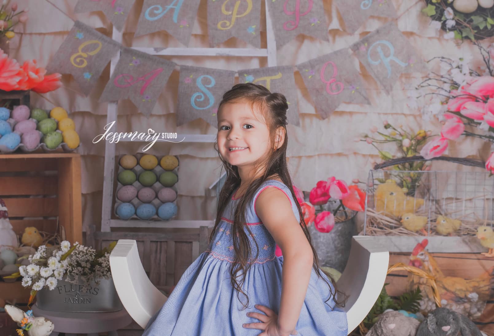 Kate Colorful Eggs Happy Easter Backdrop  Studios - Image 9