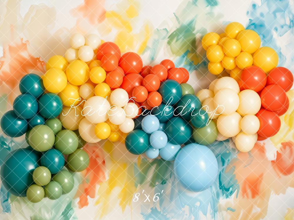 Kate Colourful Balloons Abstract Paint Backdrop Designed by Emetselch - Image 3