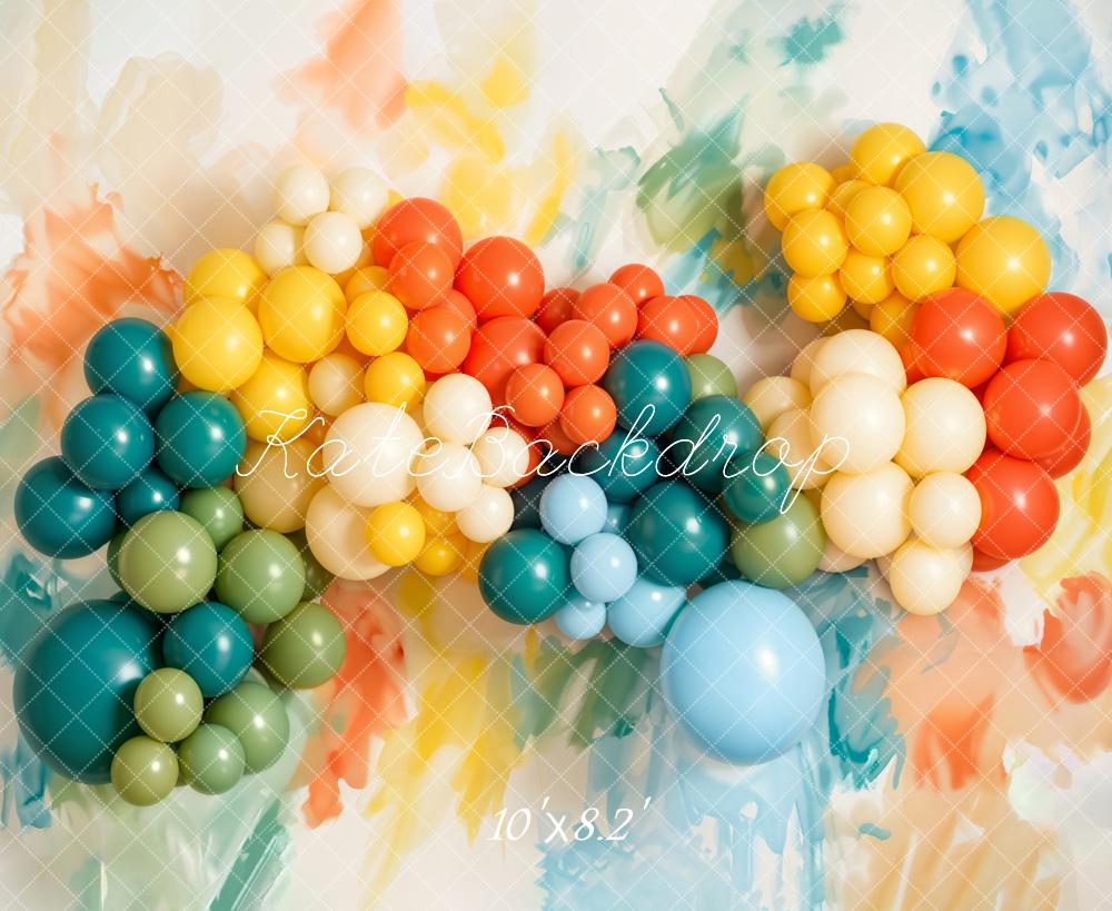 Kate Colourful Balloons Abstract Paint Backdrop Designed by Emetselch - Image 6